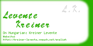 levente kreiner business card
